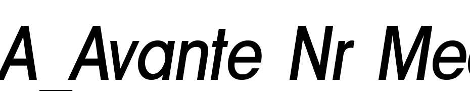A_Avante Nr Medium Italic Yazı tipi ücretsiz indir